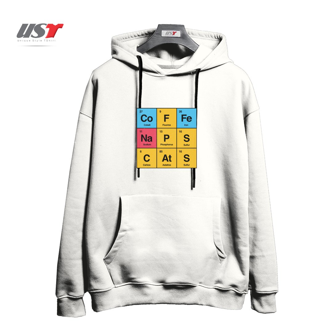 طرح SCIENCE, NAPS & CATS BY TOBE FONSECA هودی اورسایزرنگ سفید