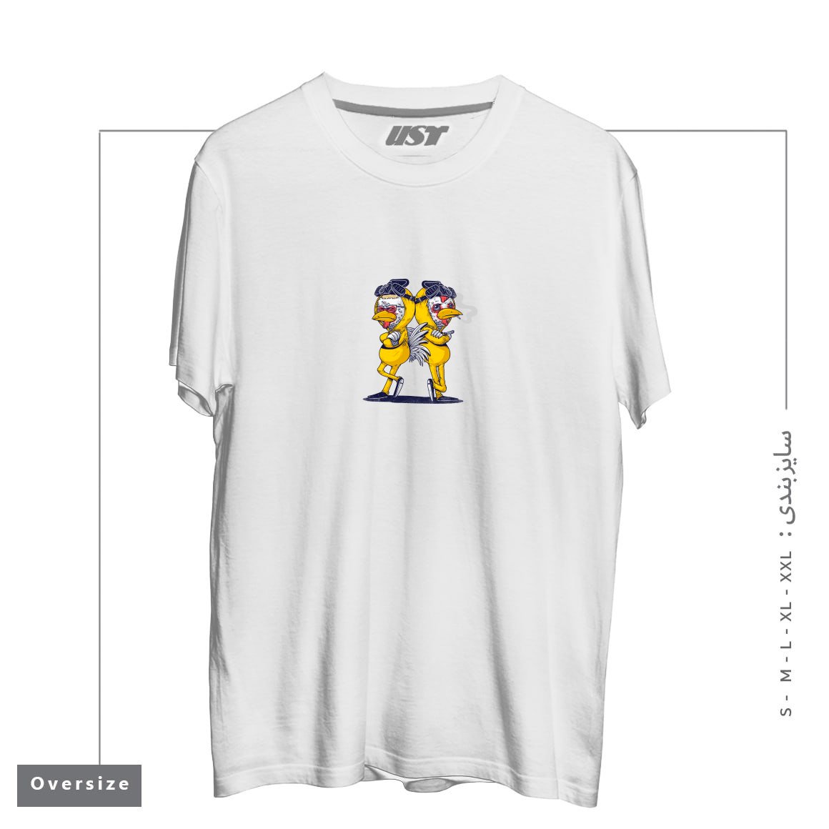 طرح POLLOS تیشرت اورسایزرنگ سفید