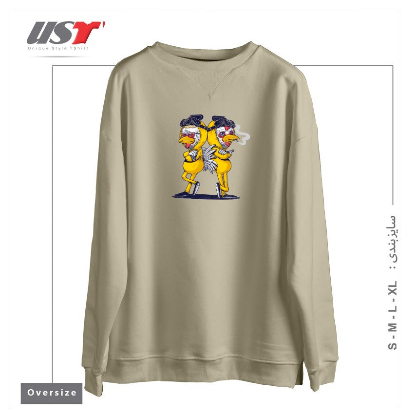 طرح POLLOS سوییشرت اورسایزرنگ نخودی