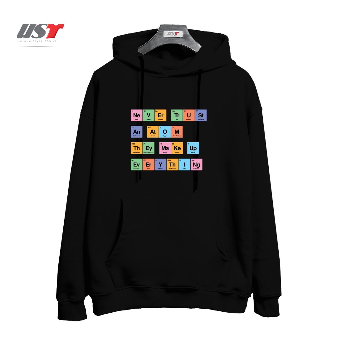 طرح NEVER TRUST AN ATOM THEY MAKE UP EVERYTHING PERIODIC TABLE BY TOBE FONSECA