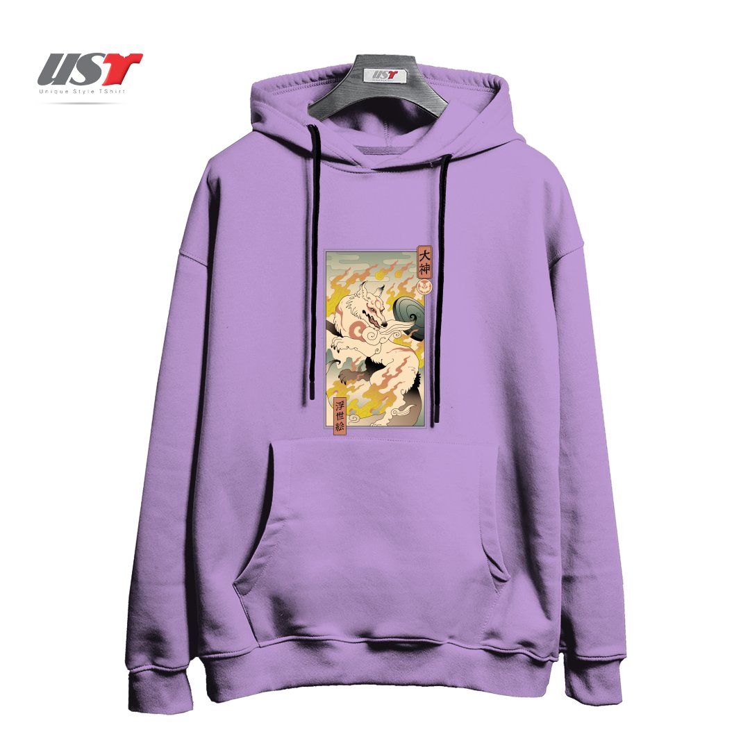 طرح MOUNTAIN WOLF هودی اورسایزرنگ یاسی