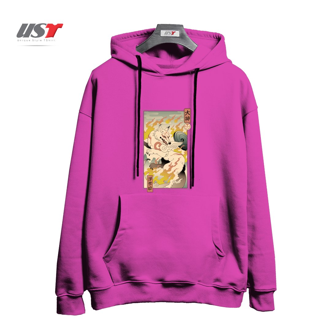 هودی اورسایز طرح MOUNTAIN WOLF