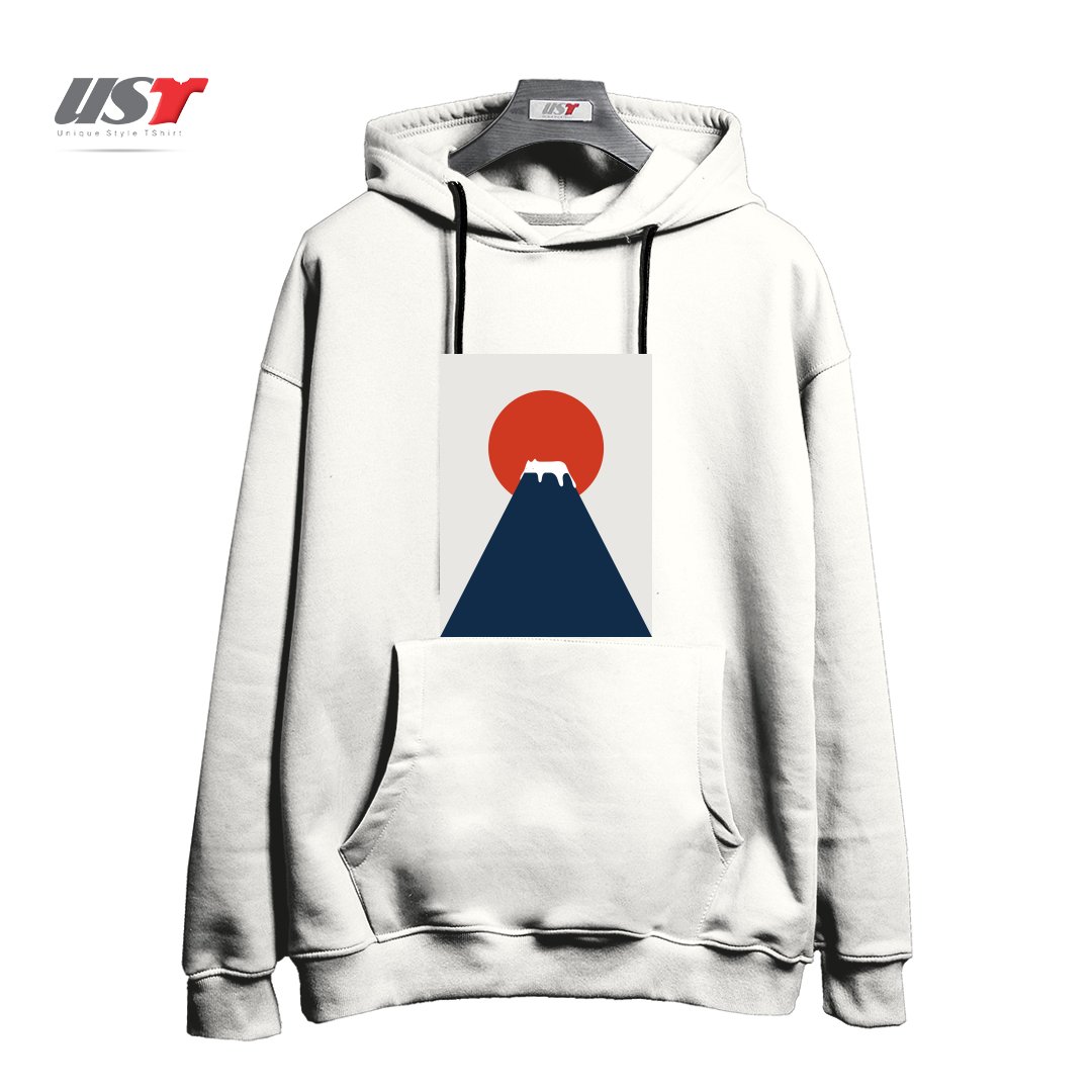 طرح CAT LANDSCAPE 5 هودی اورسایزرنگ سفید