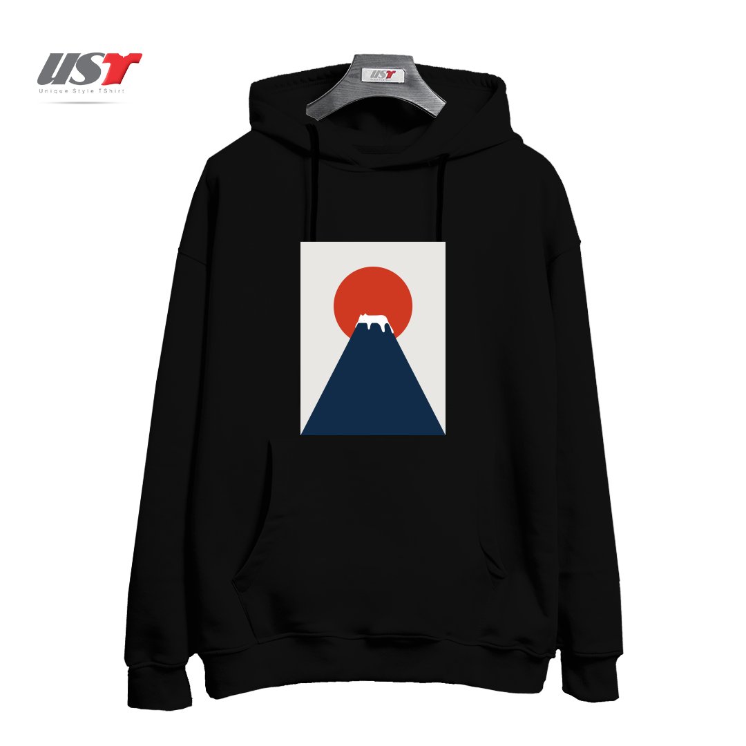 طرح CAT LANDSCAPE 5 هودی اورسایزرنگ مشکی