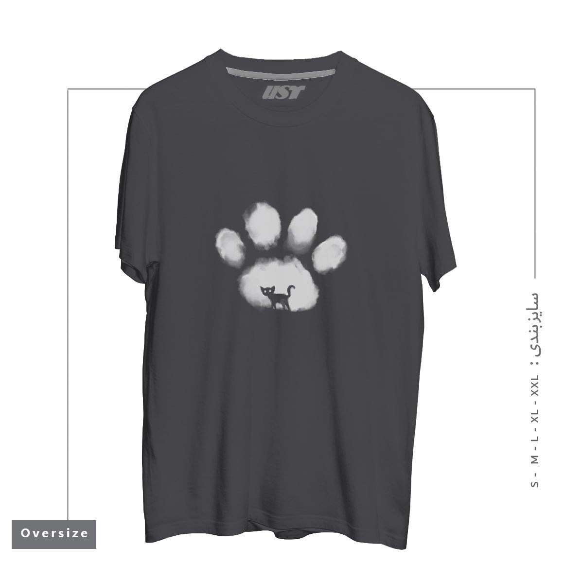 تیشرت اورسایز طرح CAT MARK