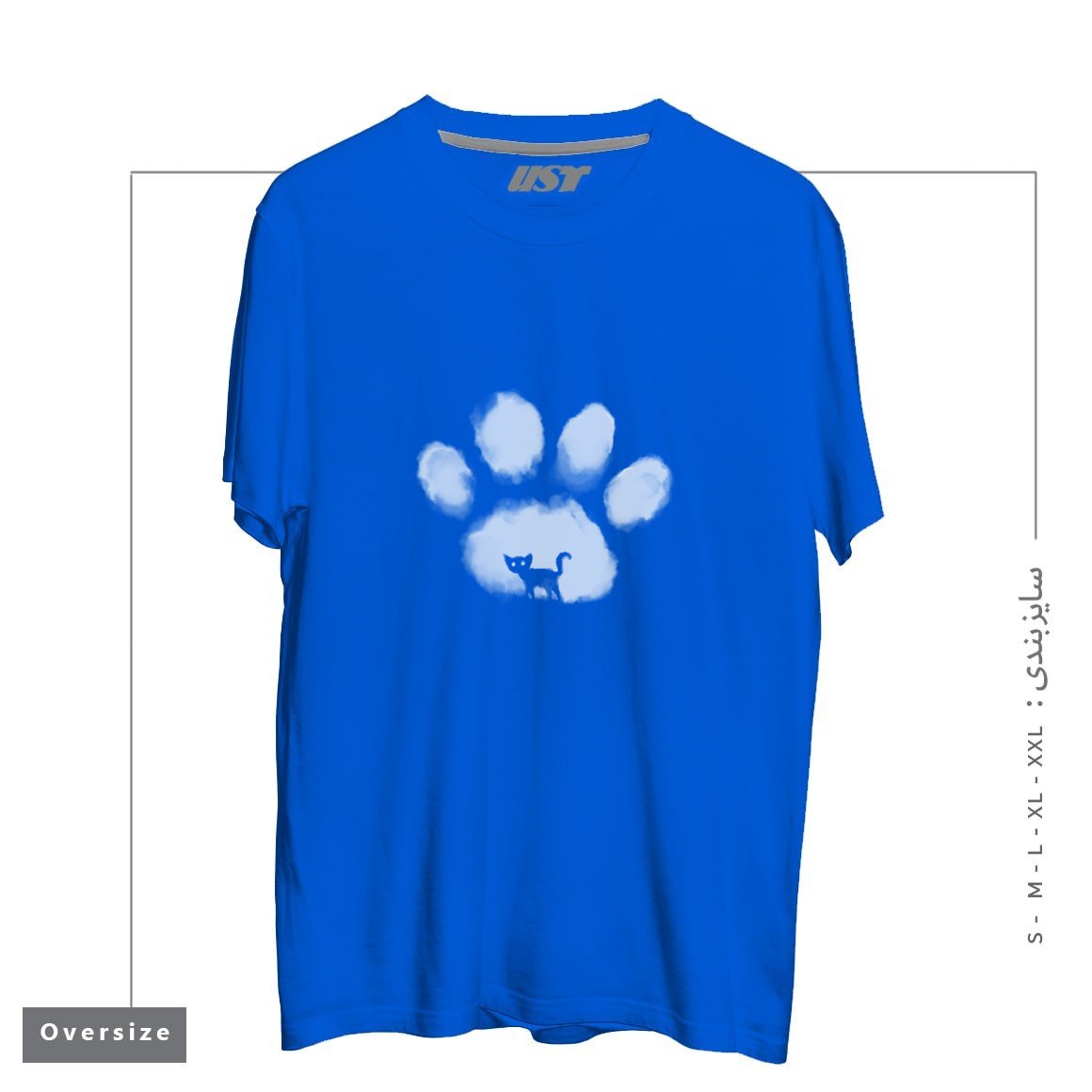 تیشرت اورسایز طرح CAT MARK