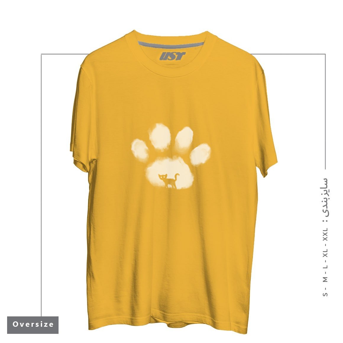تیشرت اورسایز طرح CAT MARK