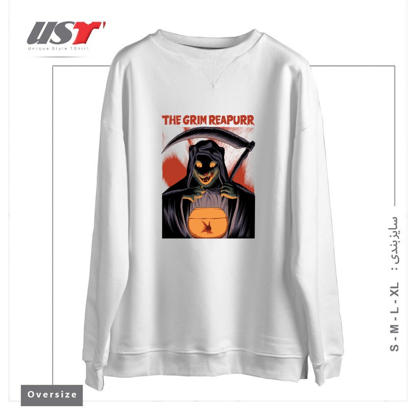 سوییشرت اورسایز طرح THE GRIM REAPURR