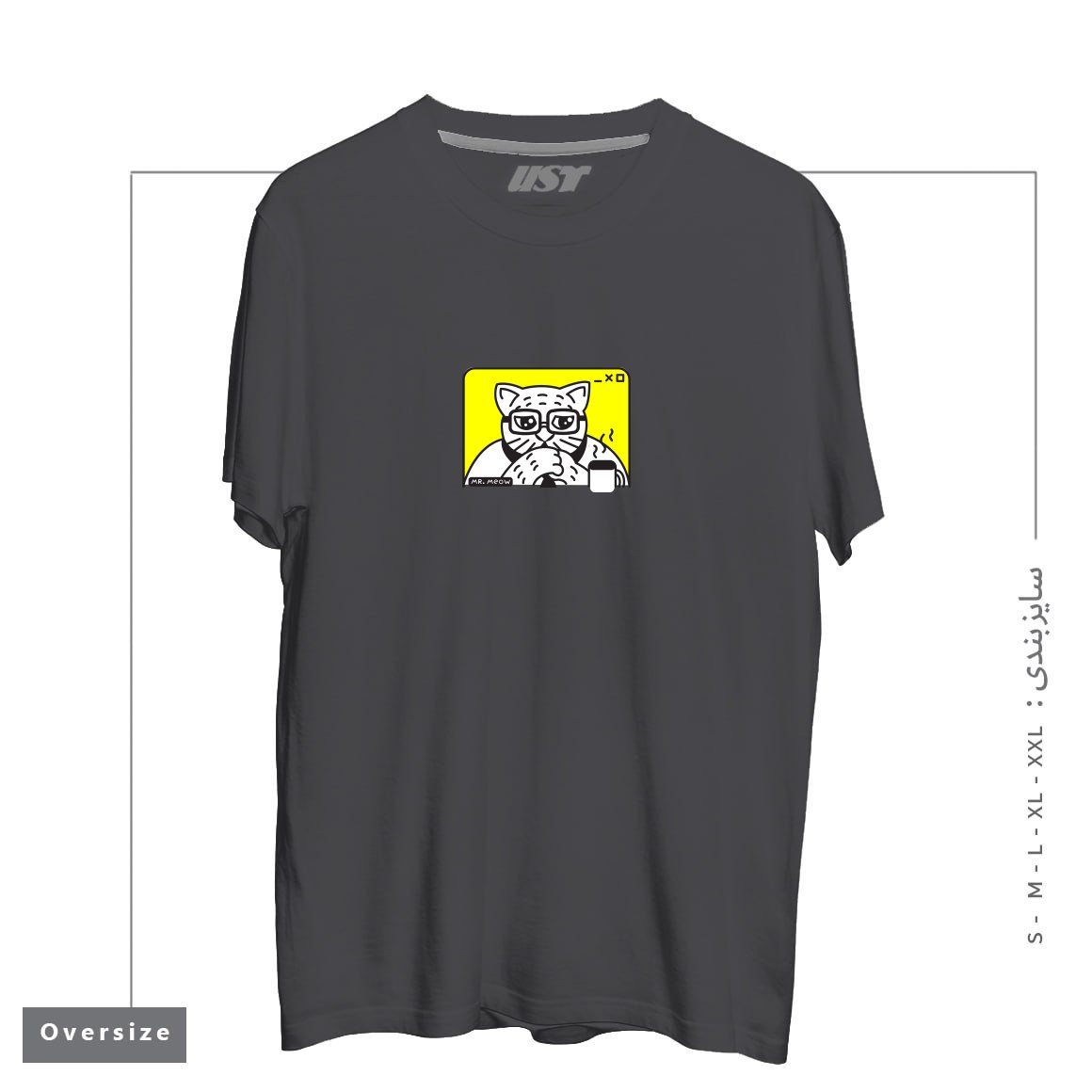 تیشرت اورسایز طرح THE CEOW