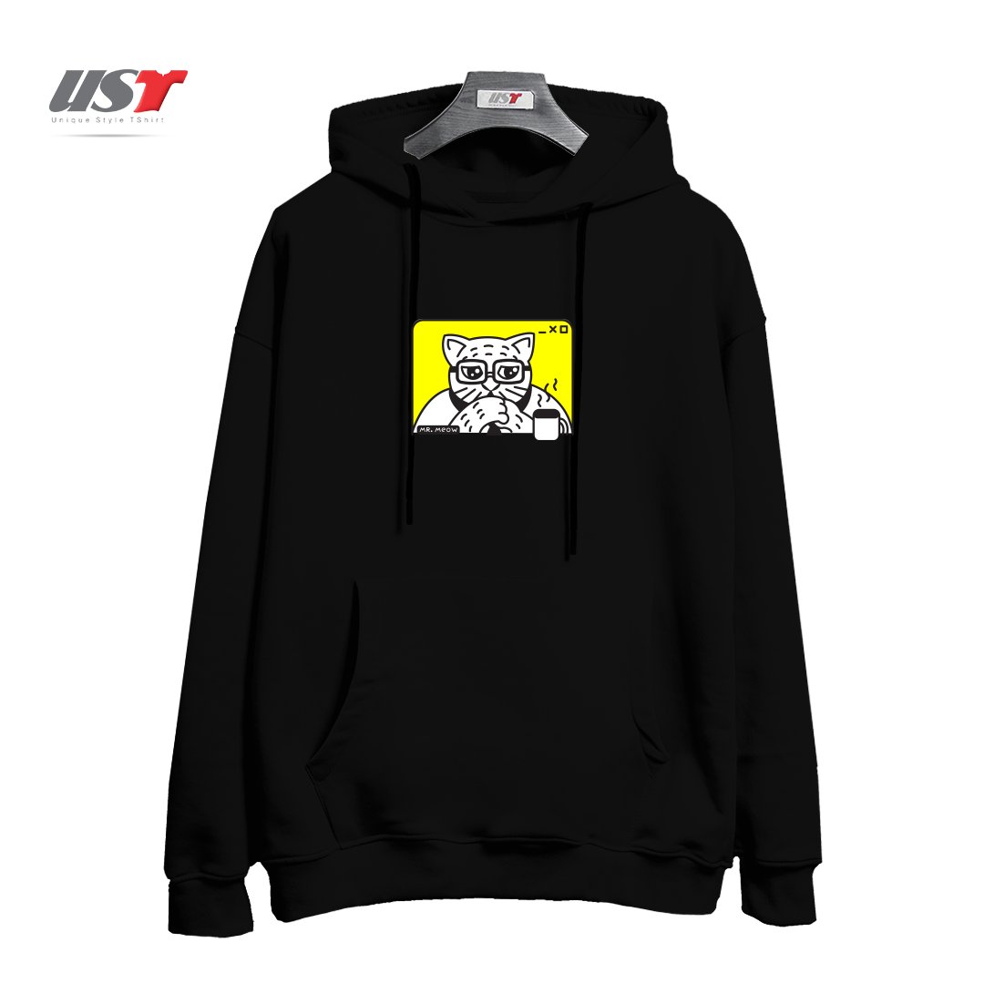 طرح THE CEOW هودی اورسایزرنگ مشکی