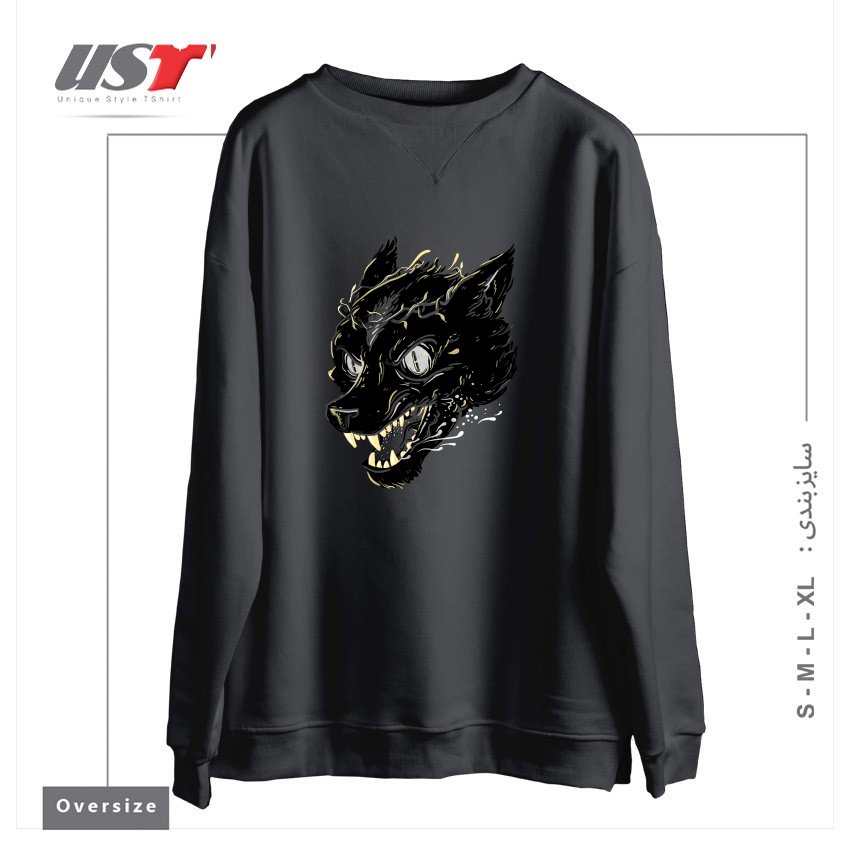 سوییشرت اورسایز طرح PRINCE FENRIR