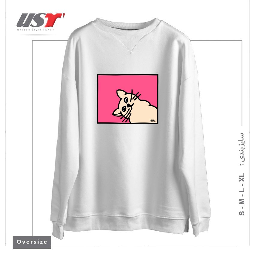 سوییشرت اورسایز طرح STAY CURIOUS