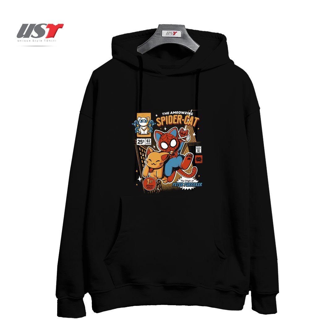 هودی اورسایز طرح SPIDER CAT