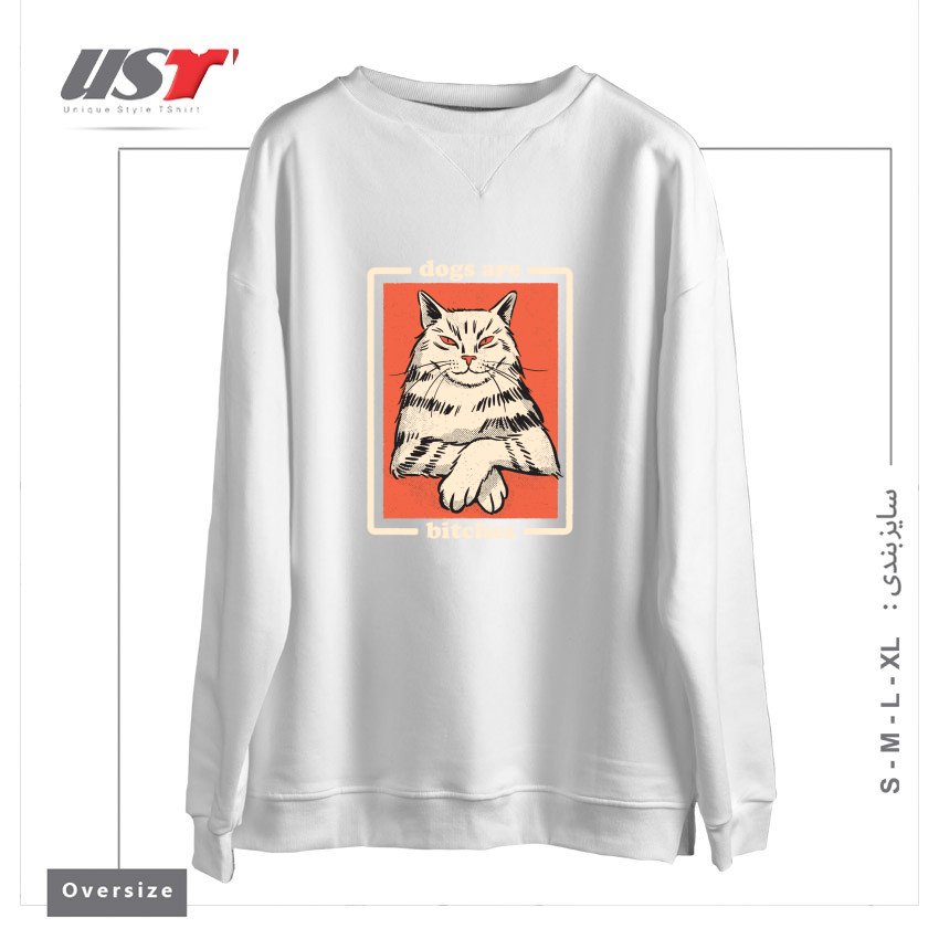 سوییشرت اورسایز طرح DOGS ARE...
