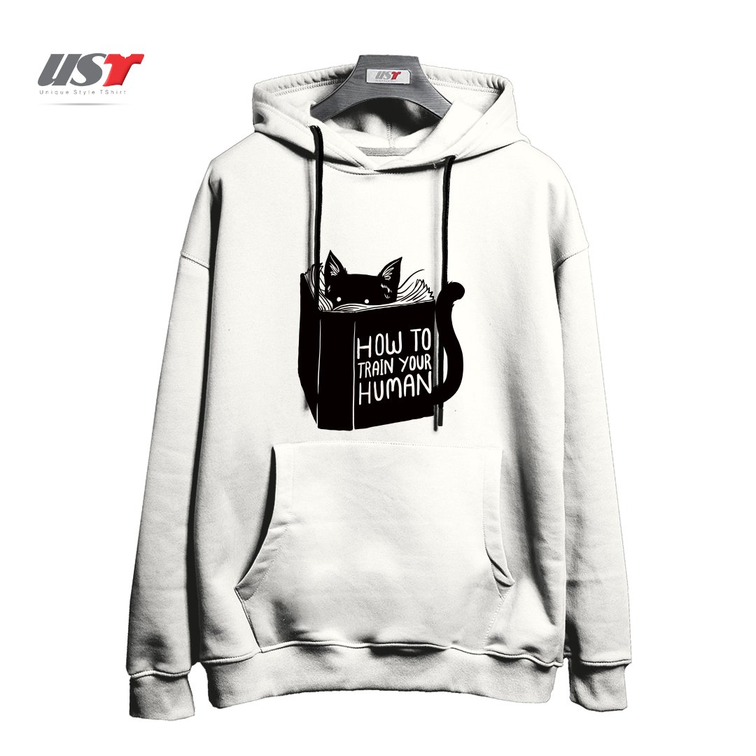 طرح HOW TO TRAIN YOUR HUMAN212415 هودی اورسایزرنگ سفید