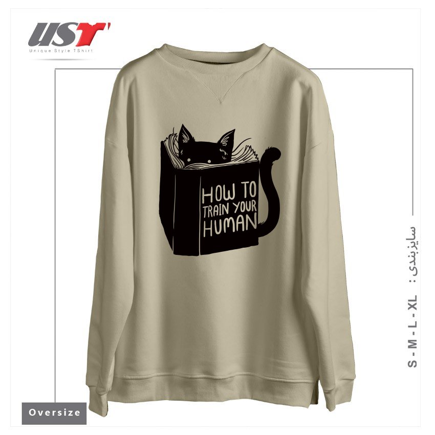 سوییشرت اورسایز طرح HOW TO TRAIN YOUR HUMAN212415
