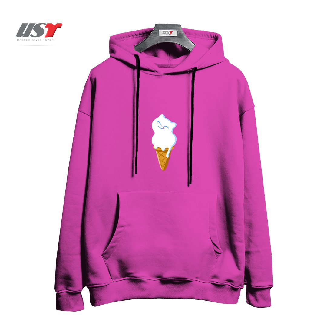 هودی اورسایز طرح ICE CREAM CAT41545415