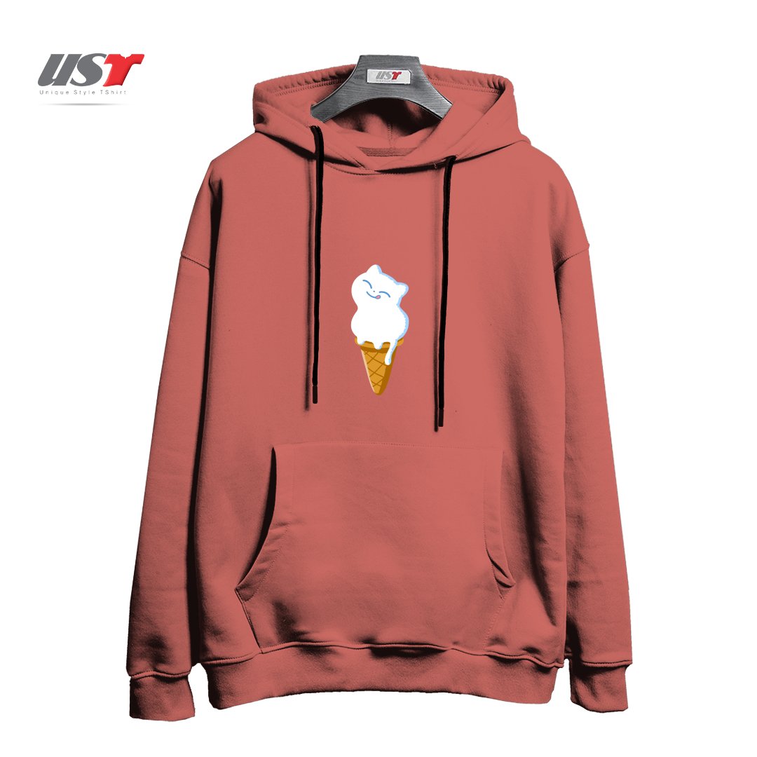 هودی اورسایز طرح ICE CREAM CAT41545415