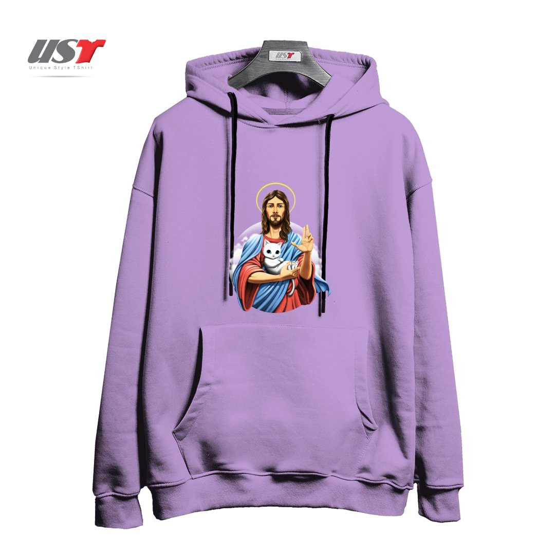 طرح JESUS CAT هودی اورسایزرنگ یاسی