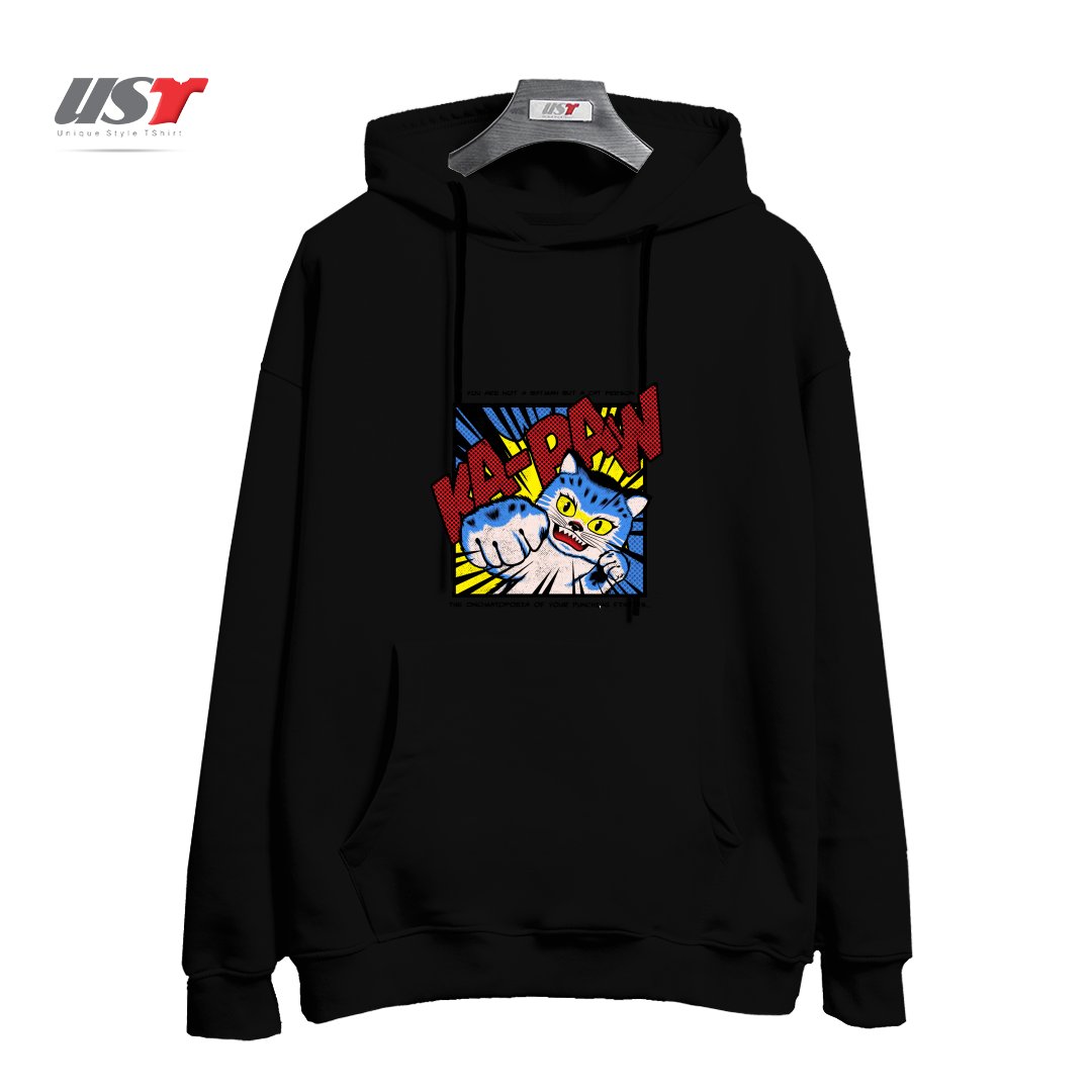 طرح KA-PAW هودی اورسایزرنگ مشکی