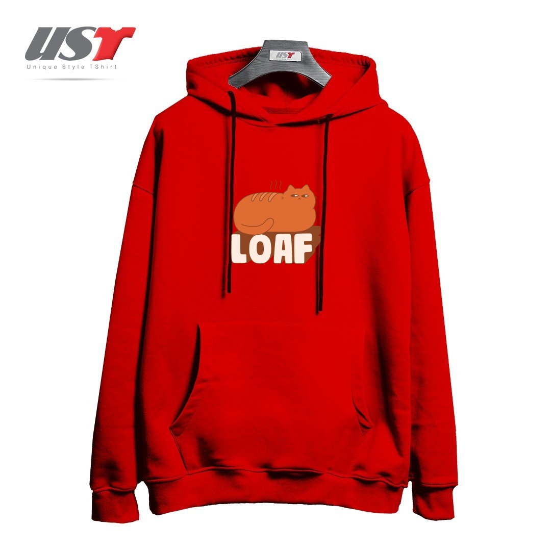 طرح LOAF هودی اورسایزرنگ قرمز