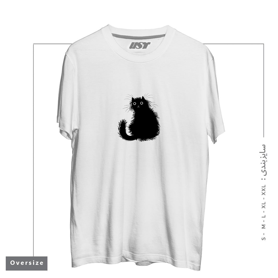 تیشرت اورسایز طرح MOGGY
