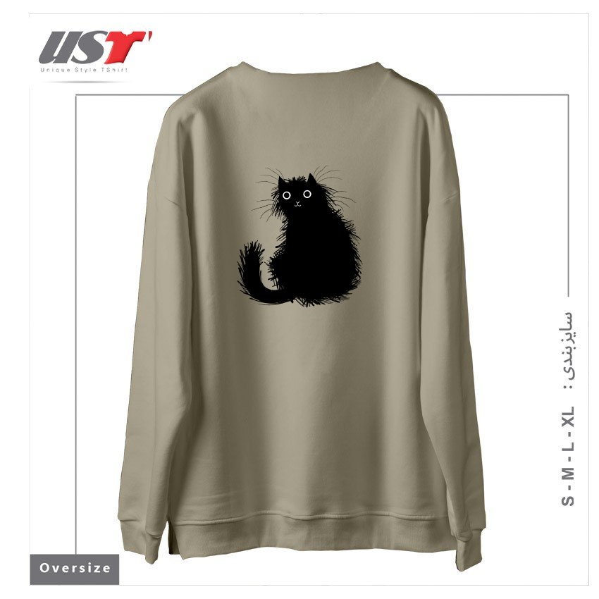 طرح MOGGY سوییشرت اورسایزرنگ نخودی