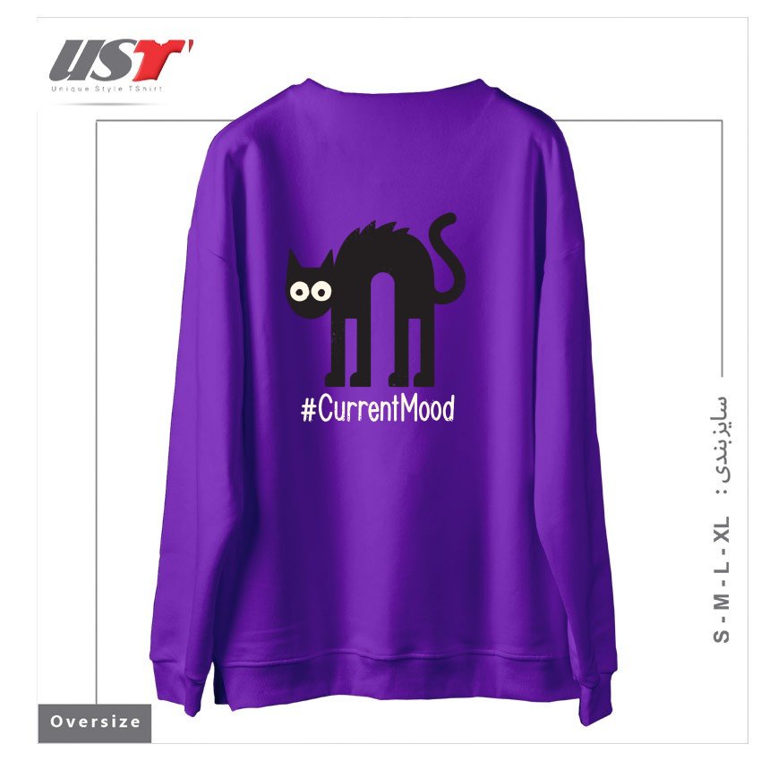 طرح NOPE SPRINGS ETERNAL سوییشرت اورسایزرنگ بنفش