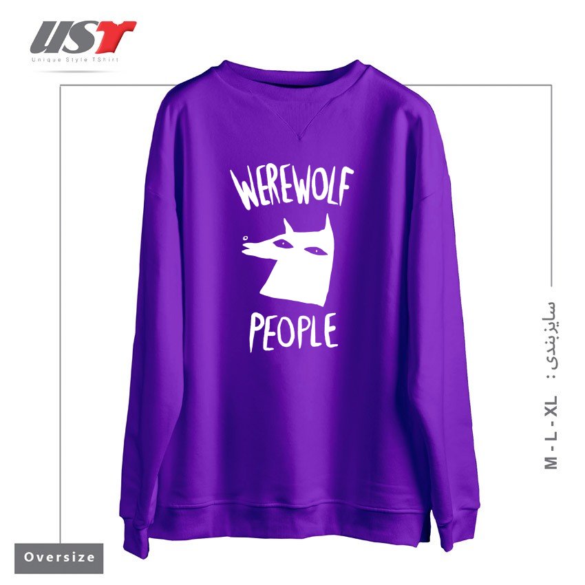سوییشرت اورسایز طرح WEREWOLF PEOPLE -VERSION ONE
