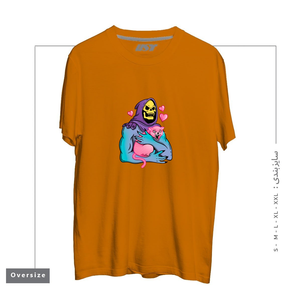 تیشرت اورسایز طرح SKELETOR'S CAT