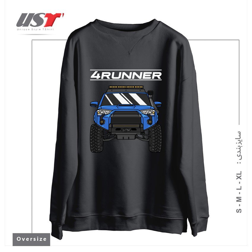 سوییشرت اورسایز طرح 4 RUNNER OFF-ROAD PICKUP TRUCK