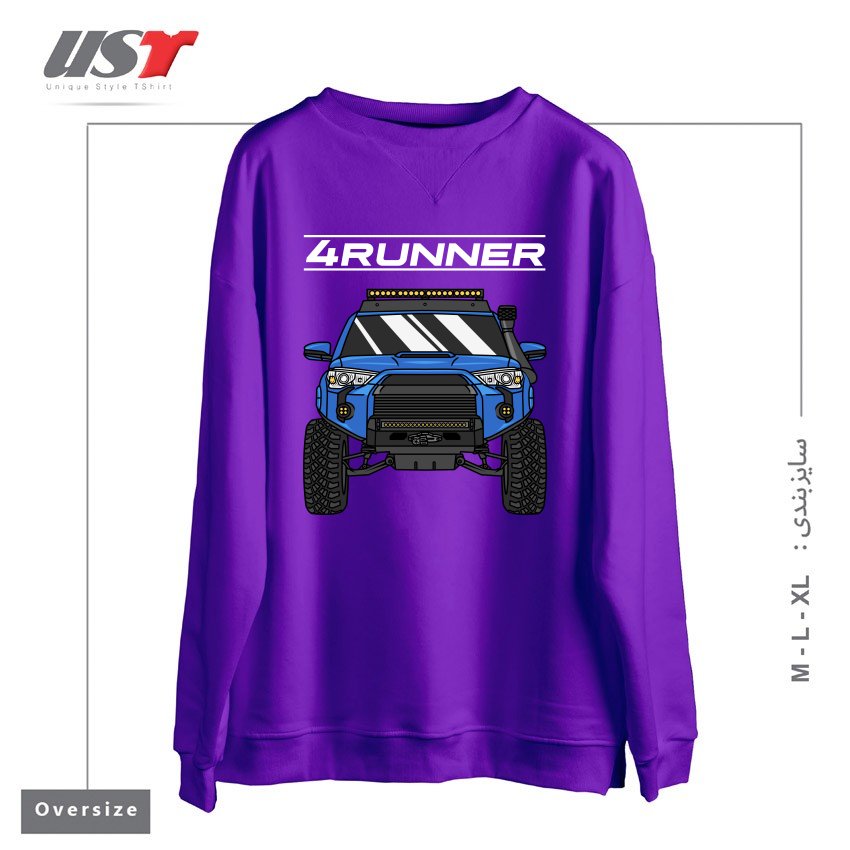 سوییشرت اورسایز طرح 4 RUNNER OFF-ROAD PICKUP TRUCK