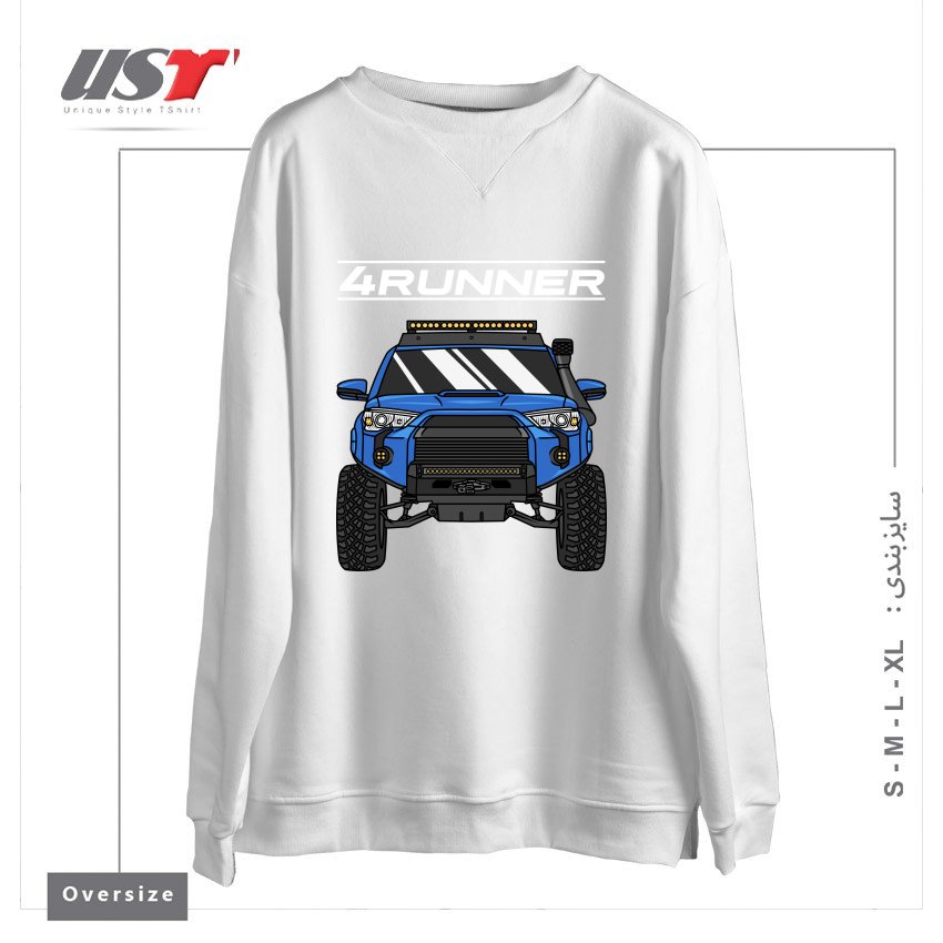 سوییشرت اورسایز طرح 4 RUNNER OFF-ROAD PICKUP TRUCK