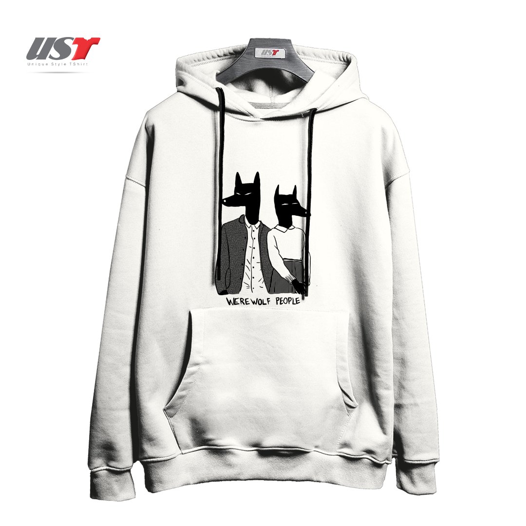 طرح WEREWOLF PEOPLE هودی اورسایزرنگ سفید
