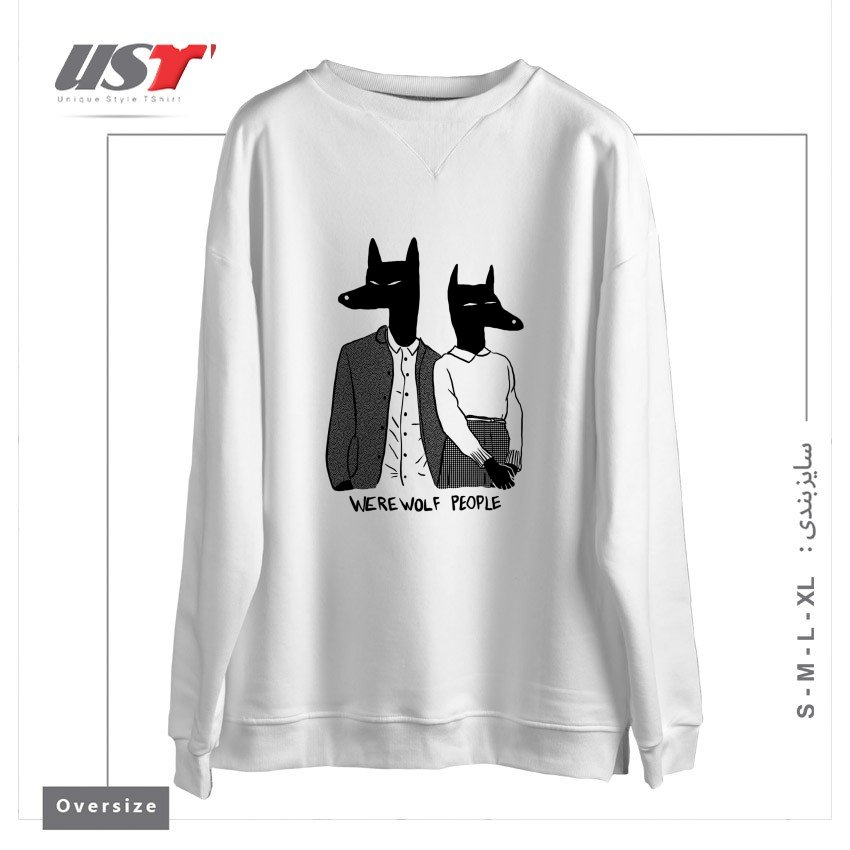 سوییشرت اورسایز طرح WEREWOLF PEOPLE