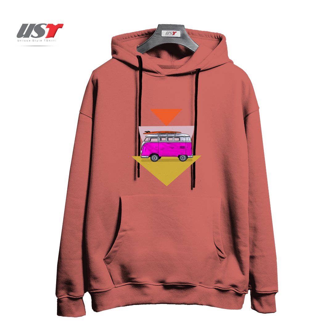 طرح CRUISIN' هودی اورسایزرنگ آجری