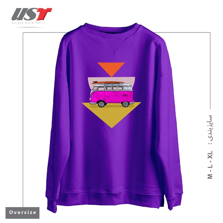 سوییشرت اورسایز طرح CRUISIN'