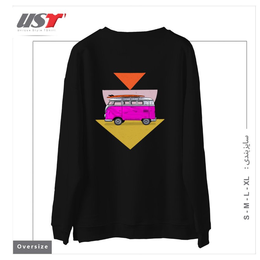 طرح CRUISIN' سوییشرت اورسایزرنگ مشکی