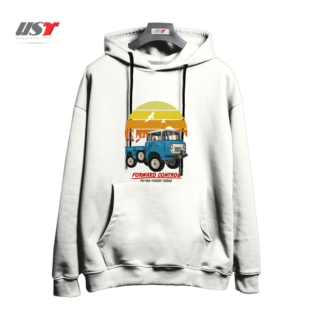 طرح FORWARD CONTROL PICUP TRUCK FC-150 هودی اورسایزرنگ سفید