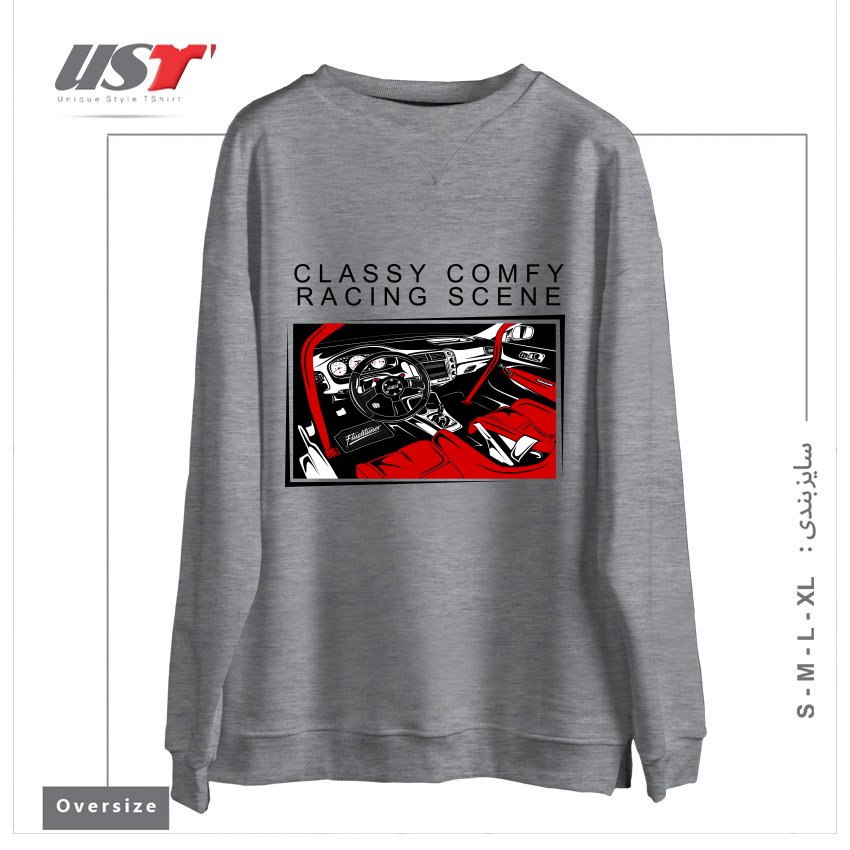 سوییشرت اورسایز طرح HONDA CIVIC TYPE-R RACING INTERIOR