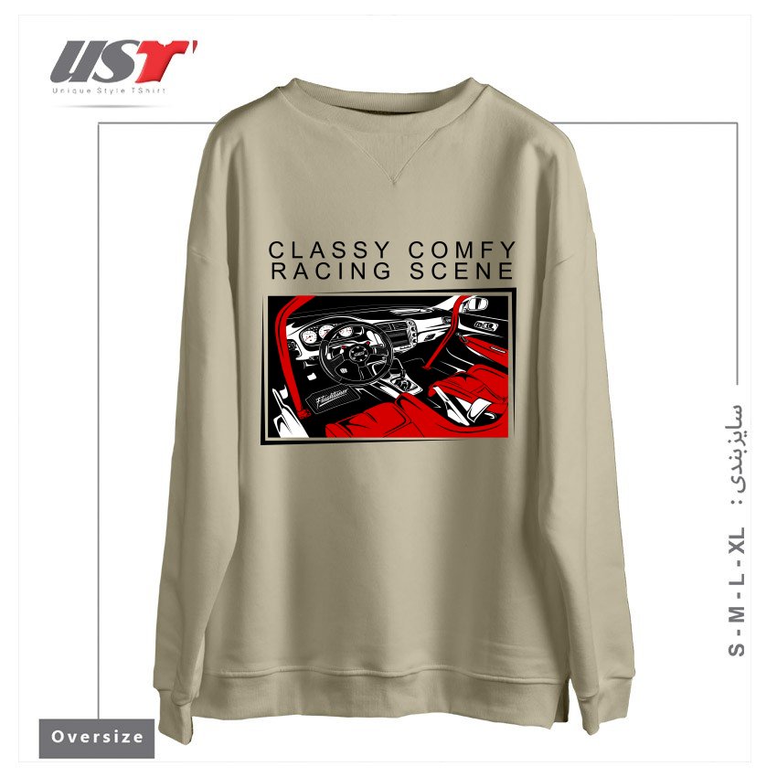 سوییشرت اورسایز طرح HONDA CIVIC TYPE-R RACING INTERIOR