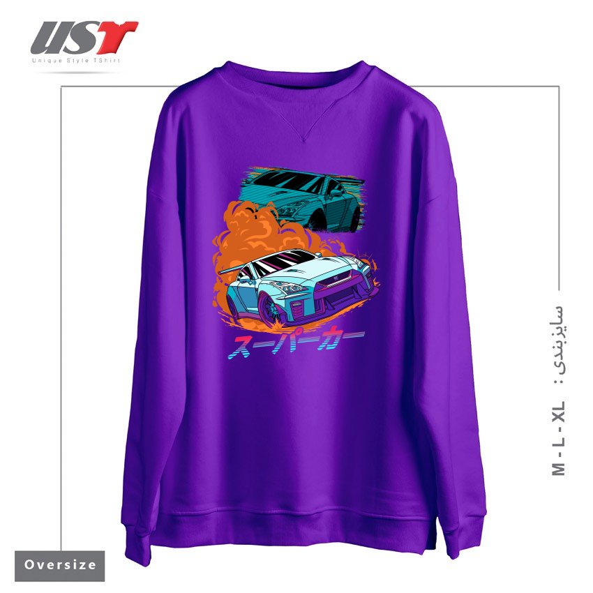 سوییشرت اورسایز طرح JDM GT-R NIPPON STREET RACING CAR