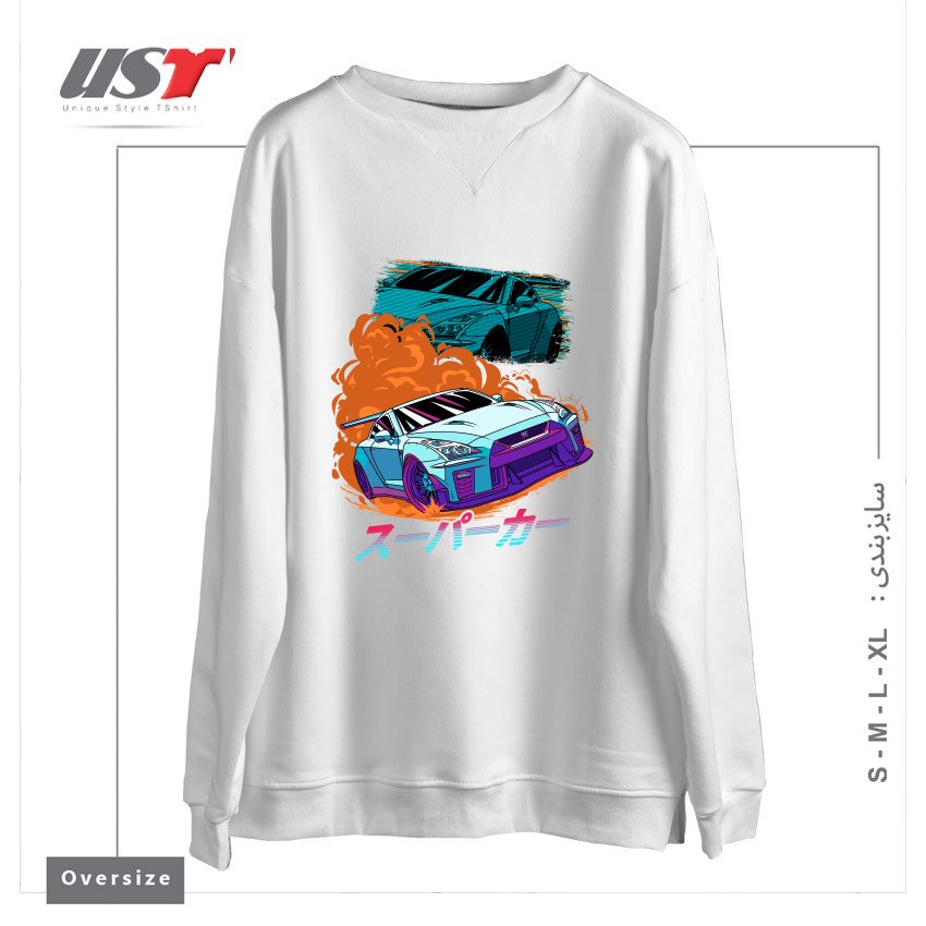 سوییشرت اورسایز طرح JDM GT-R NIPPON STREET RACING CAR