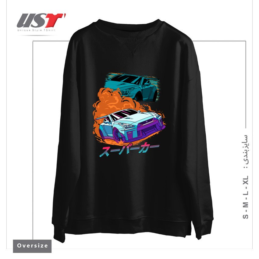 سوییشرت اورسایز طرح JDM GT-R NIPPON STREET RACING CAR