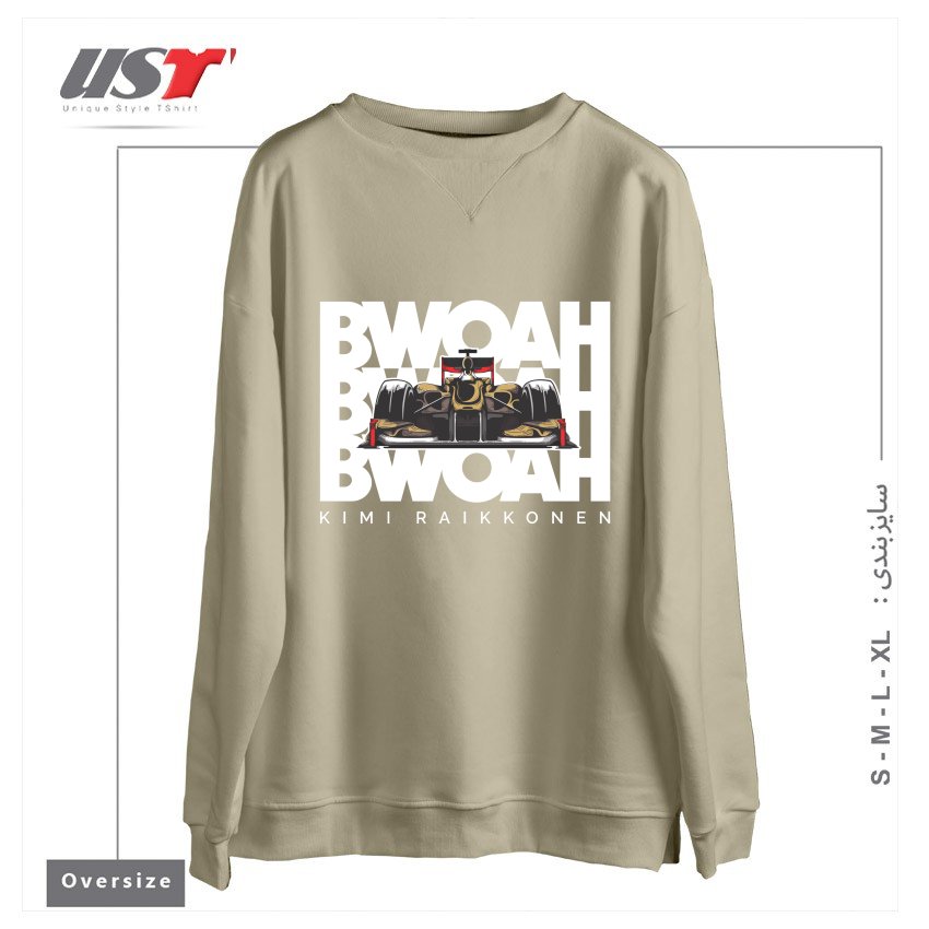طرح KIMI RAIKKONEN - BWOAH BWOAH BWOAH سوییشرت اورسایزرنگ نخودی