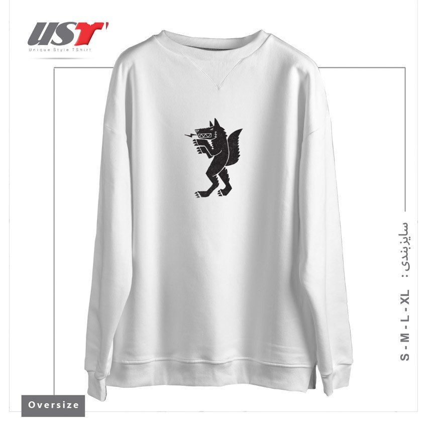 سوییشرت اورسایز طرح WEREWOLF