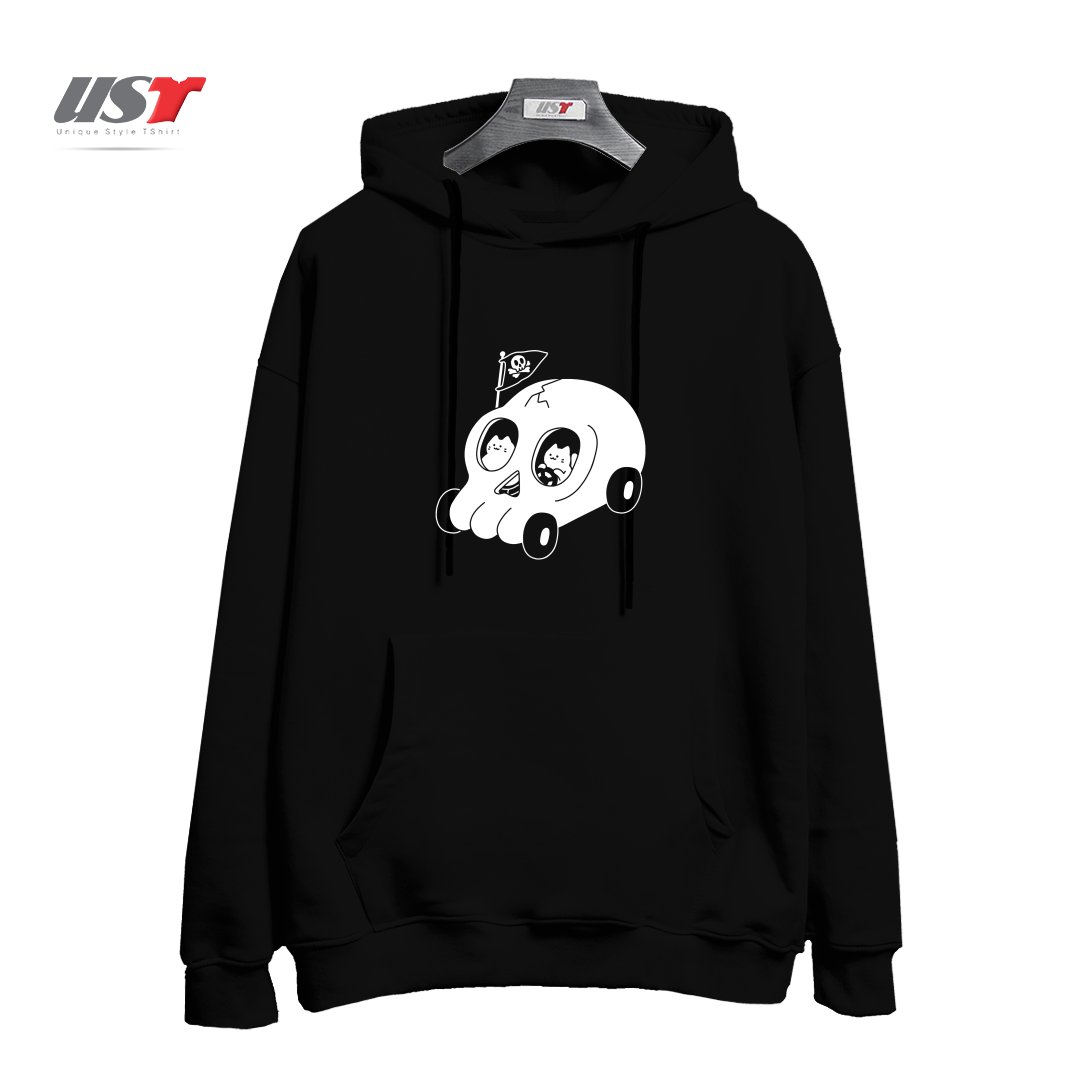 طرح SKULLMOBILE5151 هودی اورسایزرنگ مشکی