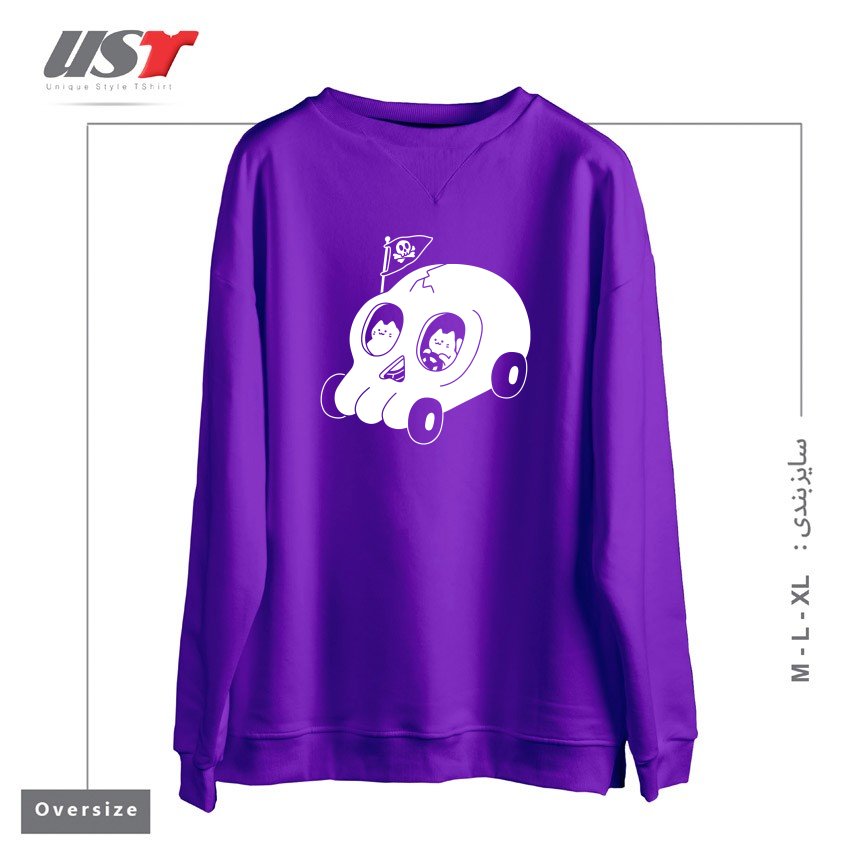 سوییشرت اورسایز طرح SKULLMOBILE5151