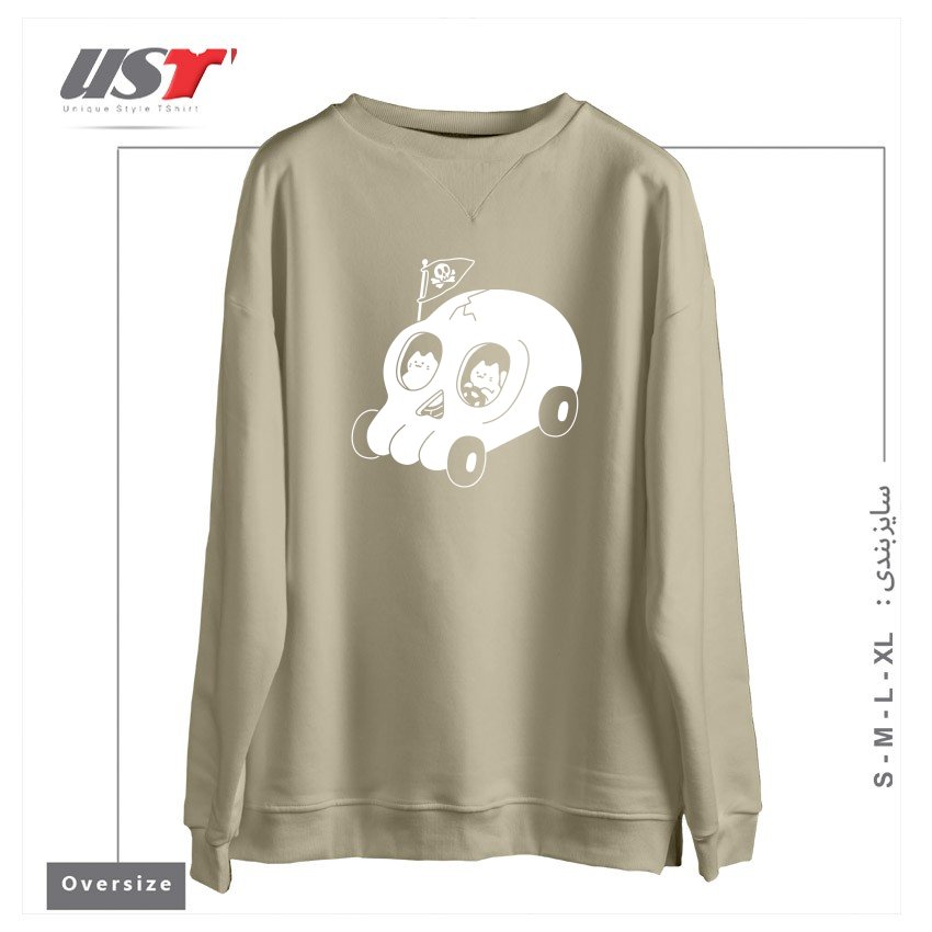 سوییشرت اورسایز طرح SKULLMOBILE5151