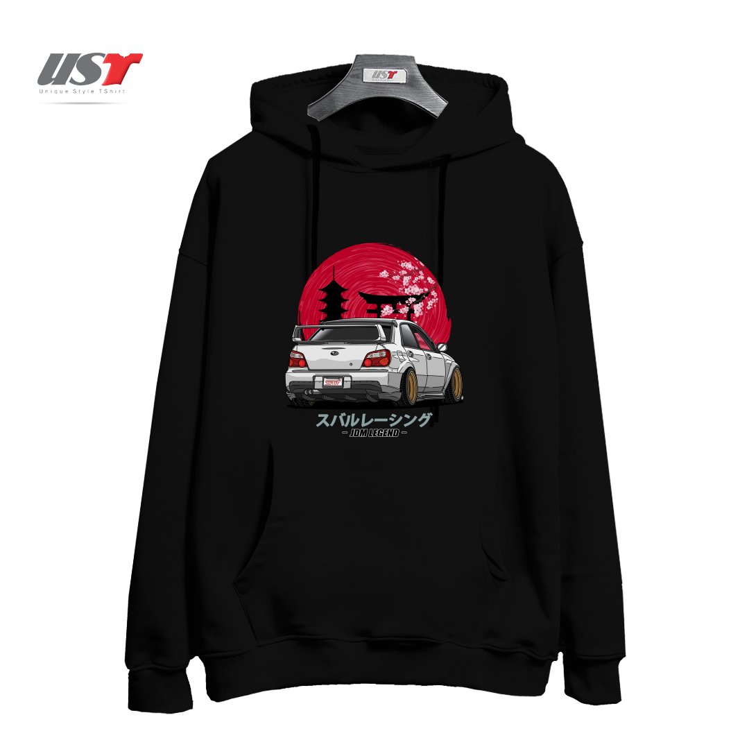 طرح SUBARU IMPREZA WRX STI هودی اورسایزرنگ مشکی